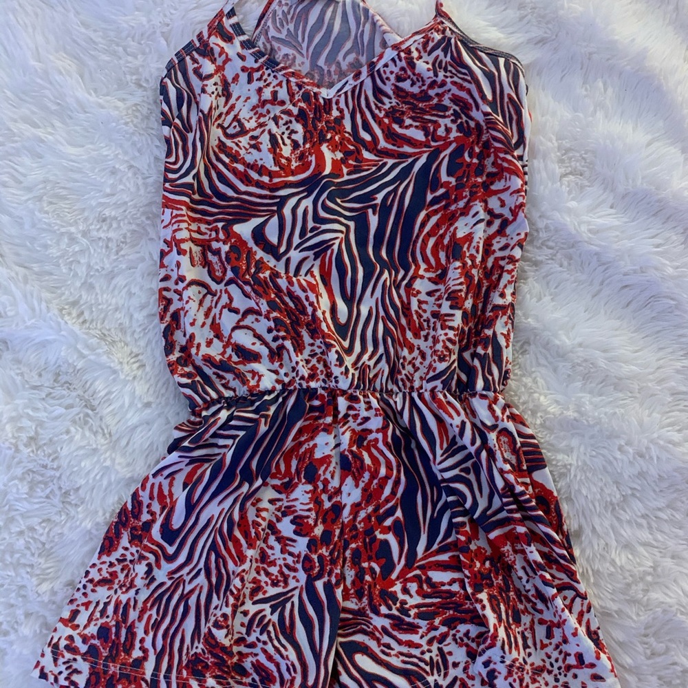 Zebra print romper